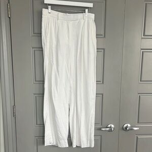 Abercrombie High Rise Linen Wide-Leg Pants